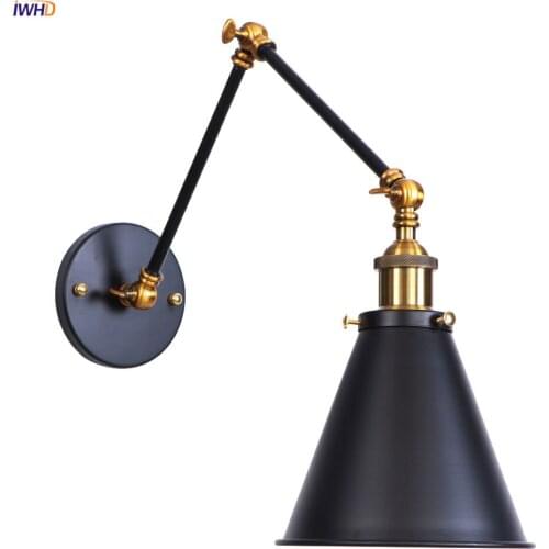 IWHD Loft Decor Antique Edison Wall Sconce Bedroom Mirror Stair Light Industrial Retro Vintage Wall Lamp LED Lamparas De Pared