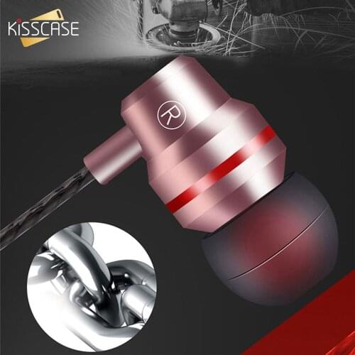 KISSCASE Original Wired Earphone Bass 4D Stereo Surround Earbuds with Microphone Waterproof Wired Headset For Xiaomi MI8 MI9 9SE