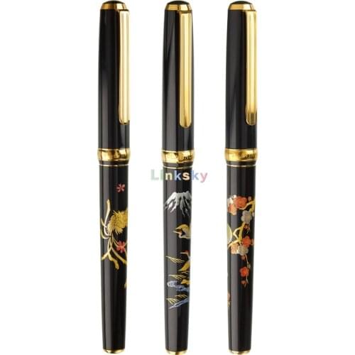 Platinum Classic Maki-e Crane,Phoenix, Warbler Designed Fountain Pen,High grade,gift pen,for business office calligraphy