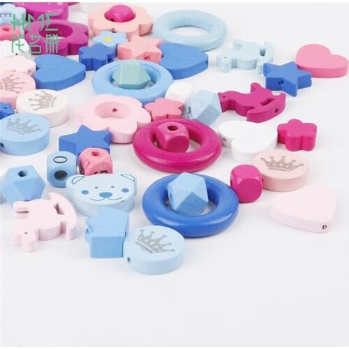 New Arrival Mixed Color Multi-pattern Natural Wooden Spacer Beads for Jewelry Making Necklace Bracelet Earrings Craft Kids Toy