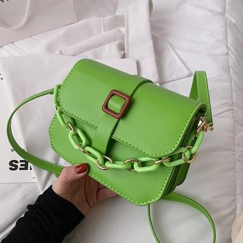 Saddle Chian Design Crossbody Bags Tote Bag 2021 Fashion New Quality PU Leather Womens Designer Handbag Shoulder Messenger Bag