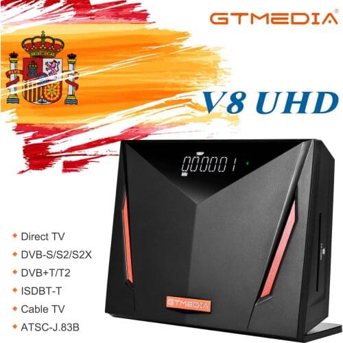 GTMEDIA V8 UHD Satellite Receiver DVB-S/S2/S2X+T/T2 Built in Wifi T2-MI 4K H.265 With CCAM CA Card Slot Auto Biss Better V8 POR2