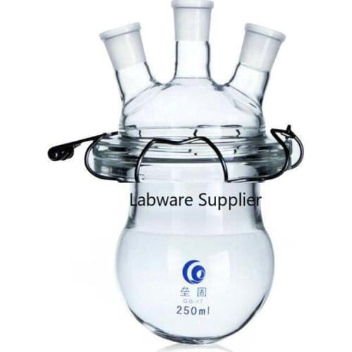 1000ml/2000ml Round Bottom Medical grade Boro. glass 3-neck glass flask reactor, Flask reactor with three mouths for Lab