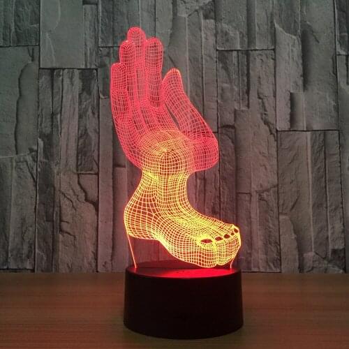 Hands Feet Model LED 3d Lamp 7 Color Change Night Light Acrylic Optical Illusion Abajur Table Lamp For Home Decor Drop Shipping