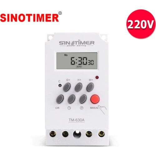 Heavy Load 30A 230Vac 12V 24V DC 7 Days Weekly Digital Electronic Lighting Timer with MINI Size and Power Direct Output
