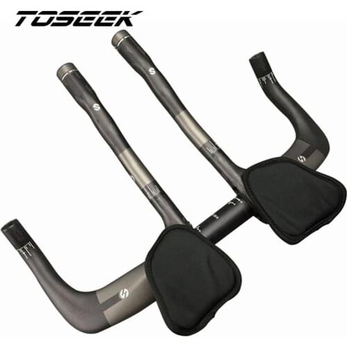TOSEEK Full Carbon Triathlon Time Trial TT Bike Handlebar + Rest Bar SET Matte For Road Bike