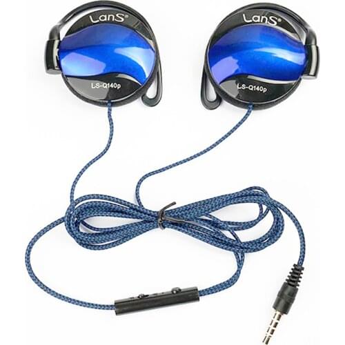 LanS140P General Purpose Earphone Ear Hook Headphone with Microphone for iPhone Samsung Xiaomi All Mobile Phone Headset