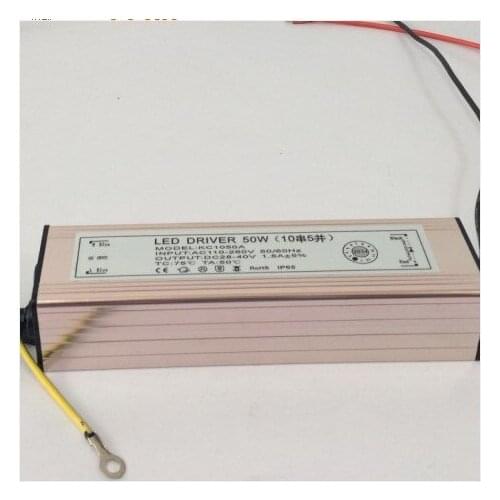 2pcs 2021 50W Waterproof Integrated LED Driver Power Supply Constant Current AC110-265V 1500mA LED Bulb+2 year warranty