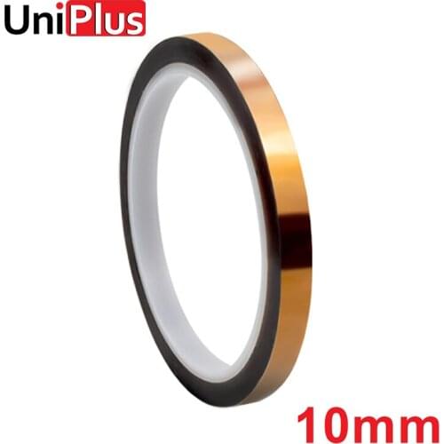 UniPlus 10mm Brown High Temperature Resistant for Kapton Tape Golden Finger Adhesive Sticker 33m Long Electronic Polyimide Tapes