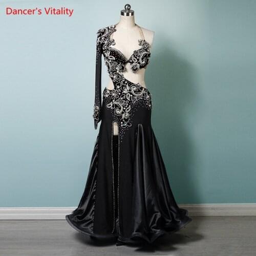 Belly Dance Dress High-end Diamond-Studded Long Skirt Performance Profession Custom Female Adult Child Competition Clothing