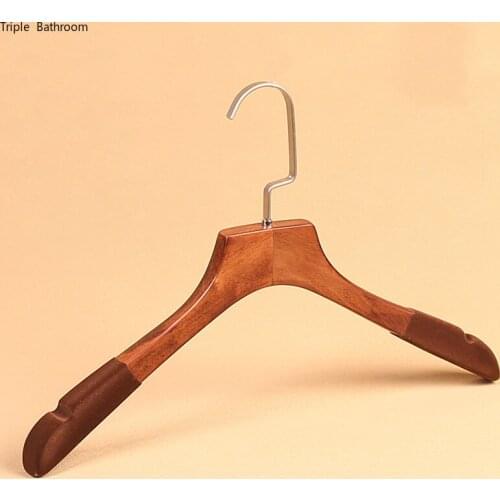 1 pc Solid Wood Hangers Home Wooden Non-slip Drying Rack Garment Display Hanger Wardrobe Clothing Pants Storage Holder