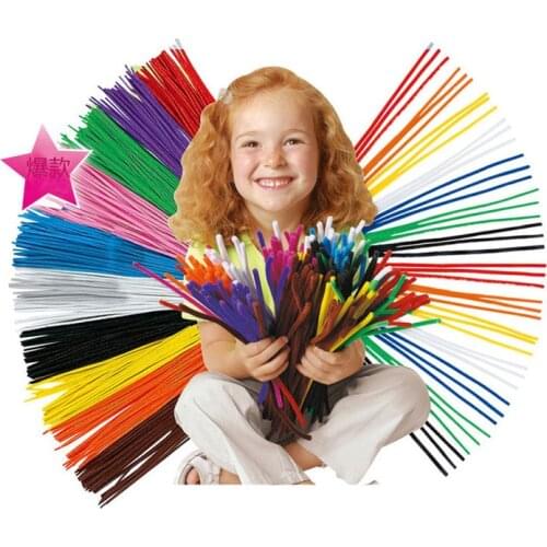 100pcs 30cm Multi Color Chenille Stems Pipe Cleaners Party Diy Art Craft Kids Plush Educational Pipe Supplies Handmade Toys New