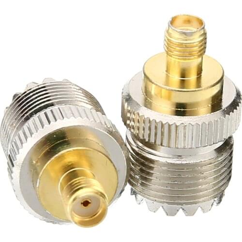 2pcs Antenna Adapter SMA Female to UHF Female Connector RF Coax Coaxial Adapters For Baofeng UV-5R PX-777 PX-888