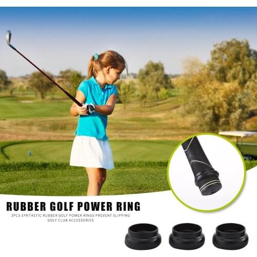 3Pcs Synthetic Rubber Golf Power Rings Positioning Rubber Ring Prevent Slipping Golf Accessories Anti Falling Black Dropshipping