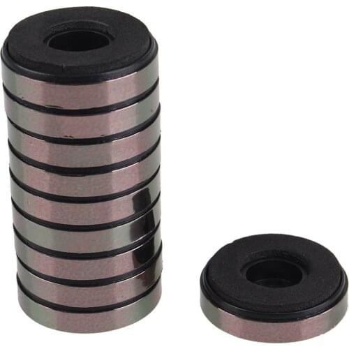 30mm x 8mm Round Isolation CD Player Audio Speaker Anti Vibration Feet Pad Stand Grey Pack of 10