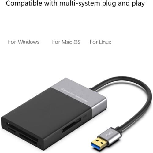 6 In 1 High Speed USB 3.0 2 Port HUB Adapter to XQD/CF/for SD/TF Card Reader Kit Drop Shipping