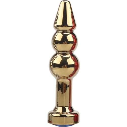 Gold Metal 3 Balls Anal Beads Butt Plug Jewel Anal Plug Dildo Stainless Steel Bum Beads Anal Sex Toys for Women Man Sex Products