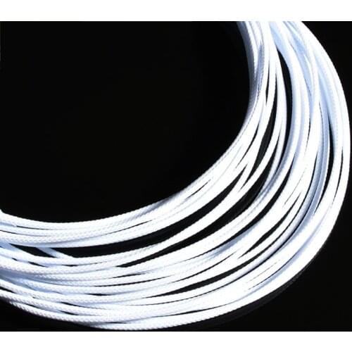 1-10M 3-30mm White Cable Sleeves Snakeskin Mesh Wire Protecting Nylon Tight PET Expandable Insulation Sheathing Braided Tube