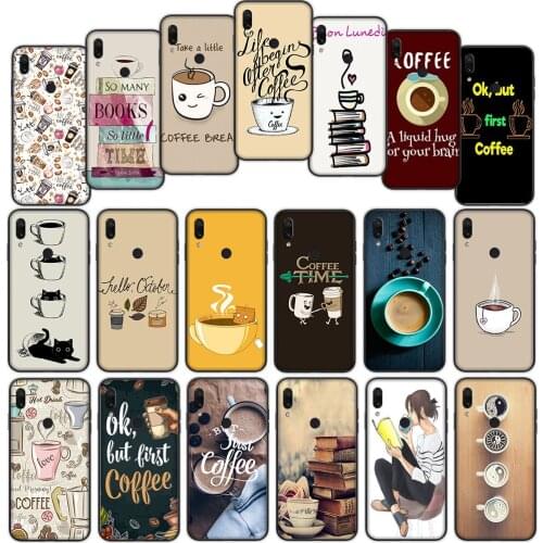Ok But First Coffee Time Soft Cover Case for Xiaomi Mi Redmi Note 8 SE 8T Pro Max 3 Poco X2 X3 F2