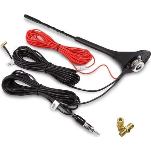 DAB Antenna Digital Radio Built-in Amplifier 2 In 1 FM/AM Roof Antenna 12V 58 Cm GPS Receiver Antenna Cables Adapters 2021 NEW