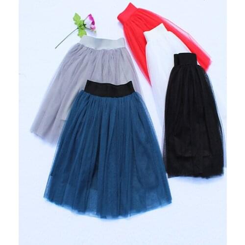 2019 New Lovely Fluffy Soft Tulle Girls Tutu Skirt Pettiskirt Girls Mesh Skirts for 3-13 Years Kids Big Girl Princess Ball Gown