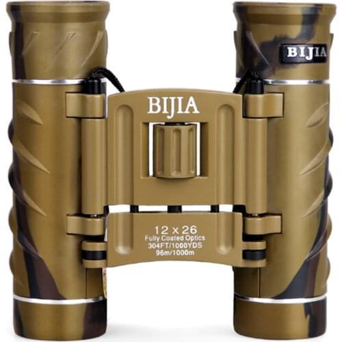 BIJIA Mini Telescope Double Tube Children Pocket 12X26 High Power HD Low Light Level Night Vision Outdoor Telescope