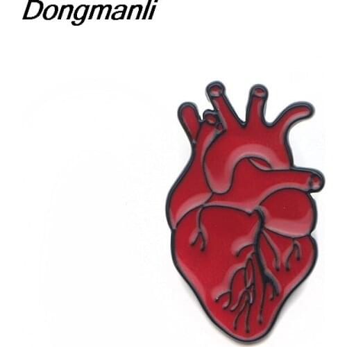 DMLSKY Heart Enamel Pins Metal badge Women and Men Clothes hats bags Brooch Shirt Collar Pin Jewelry Gifts M2969