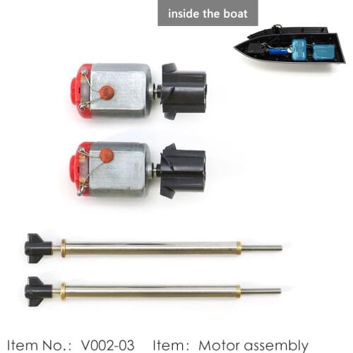 Flytec V002-03 RC Crocodile Boat Accessories Boat Motor Set For V002 Alligator Boat On Sale