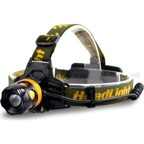 DHL/FEDEX 100PCS Zoom Headlight Glare Rechargeable Fishing Light Source Huang Bai Shuangguang Led10w Q5