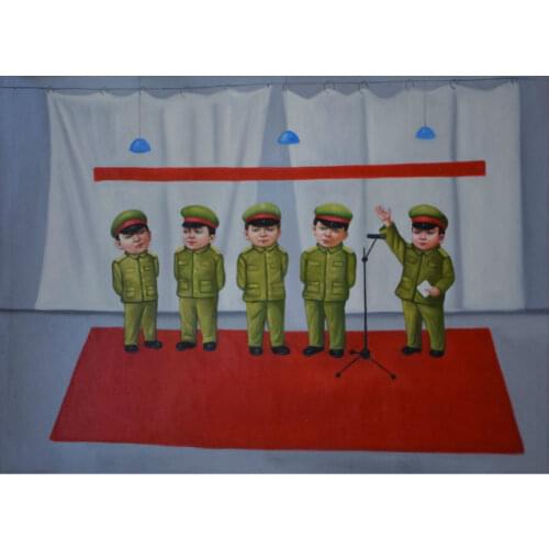 Chinese contemporary Art Painting Hand painted Funny child Oil Painting Wall picture Painting Canvas Modern
