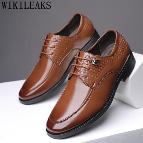 Classic Shoes Men Formal Brown Dress Coiffeur Office Shoes for Men Business Brand Plus Size Men Luxury Shoes Black Dress Scarpe