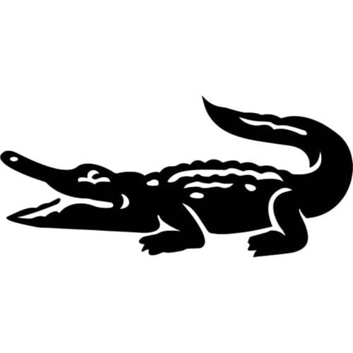 Crocodile Creative Applique High Quality Car Decoration Applique Personality Pvc Waterproof Applique Black/white, 17cm*8cm