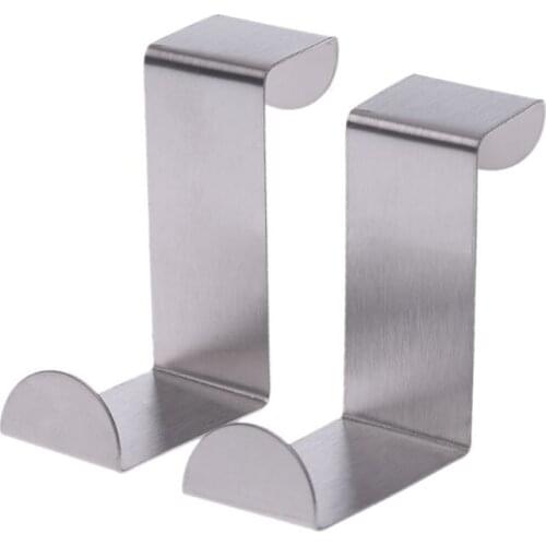 2019 Stainless Steel Over Door Hook Kitchen Cupboard Drawer Cabinet Clothes Holder Organizer