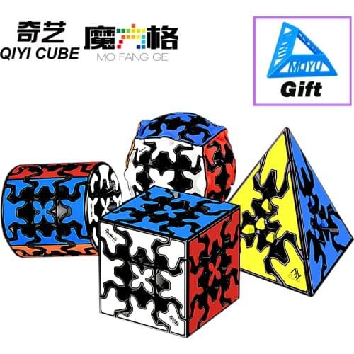 QiYi cube Gear cube MoFangGe mangic puzzle toys 3x3x3 Gear cubes Ball Cylinder Pyramid Pyramorphix 3x3 speed cubes Gears puzzle