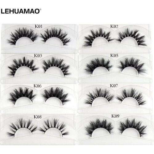 LEHUAMAO makeup Eyelashes 3D Mink Lashes natural handmade volume soft lashes long eyelash extension 100% Cruelty free Lashes