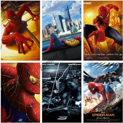 5D DIY Diamond Painting Marvel Classic Movie Spider-Man Full Drill Embroidery Mosaic Picture Cross Stitch Kits Home Decor Gift