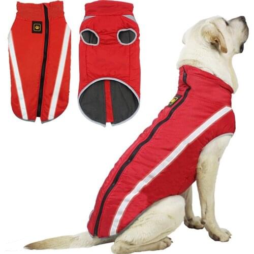 Dog Clothes Coat Jacket Winter Waterproof Pets Dog Clothing Vest For Medium Large Dogs Bulldog Ropa Perro XL-6XL Big Dogs Jacket