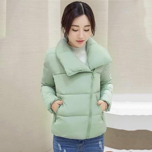 Thick Casual Coat 2021 Winter Parkas Solid Jacket Women Plus Size Windproof Design Stand Collar Solid Color