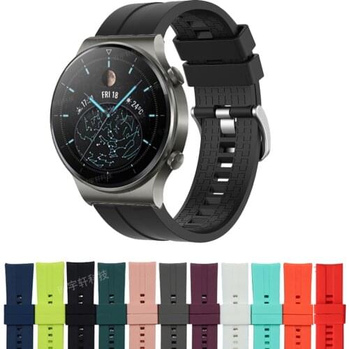 22MM Wristband Correa For GT2 Pro Strap Silicone Watchband for Huawei Watch GT 2 GT 46mm /GT 2 Pro /HONOR Magic Band Bracelet