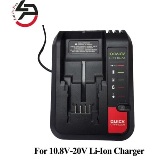 For Black Decker For Stanley For Porter-cable 10.8V-20V Li-ion Battery PCC692L LB20 LBXR20 Replacement Battery Charger