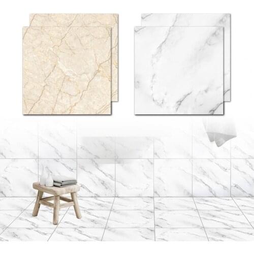 Modern Self Adhesive Tiles Floor Stickers Marble Bathroom Ground Decals Kitchen Bedroom Peel and Stick Wall Sticker Home Decor