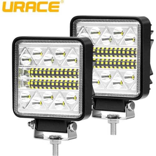 URACE 4" 102w LED Work Light Bar 12v 24v Spot Flood LED Light Bar For 4x4 4WD Offroad Pickup ATV SUV UTV Truck Trailer Light Bar