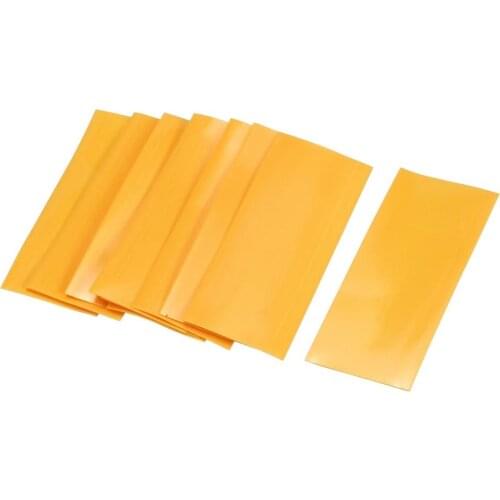 Uxcell 23mm PVC Pre Cut Heat Shrink Tubing for AA 53mm Long Black Yellow Green Blue Gray 50Pcs