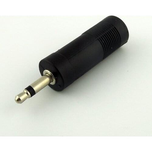 1pcs 3.5mm 1/8" Male Plug Mono to 6.35mm 1/4" Female Jack Audio Adapter Converter
