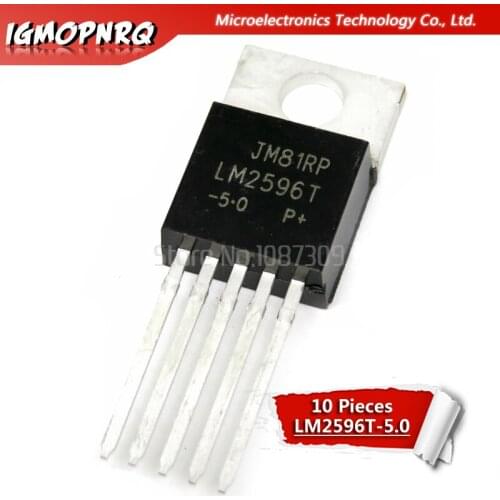 10pcs LM2596T-5.0 LM2596 LM2596T Voltage Regulators - Switng Regulators 150 KHZ 3A EP-DOWN VLTG REG TO-220-5