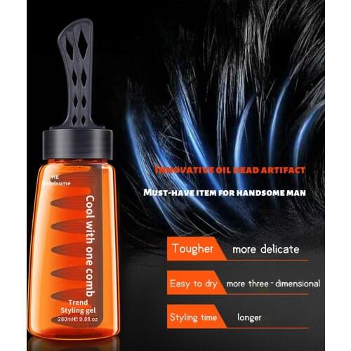 400g Hair Styling Clay Cream For Men Strong Hold Hairstyles Finished Molding Cream With Comb Long Lasting Stereotype Hair Wax