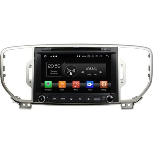 8" Android 8.0 Car Stereo Radio DVD GPS Navigation for Kia Sportage 2016 4GB RAM Bluetooth WIFI USB DVR Mirror-link IPS Screen