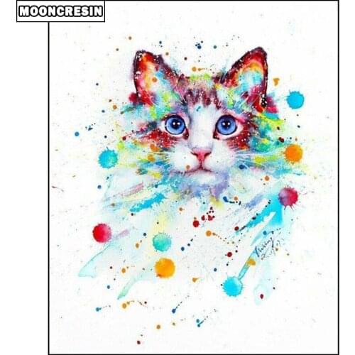 Diamond Embroidery 5D Diamond Painting Cat Crystal Mosaic Painting With Diamonds Of Rhinestones Handicraft Christmas Decoration