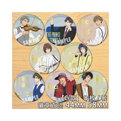 Anime The Prince Of Tennis Ryoma Echizen Figure 6303 Badge Round Brooch Pin Gifts Kids Collection Toy