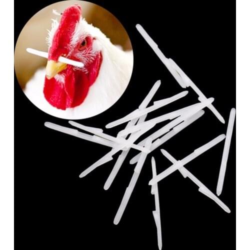 100 Pcs New Chicken Nose Bolt 6.9cm Chicken Glasses Prevent Rooster Eating Hen Feed Farm Equipment